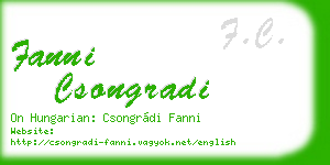 fanni csongradi business card